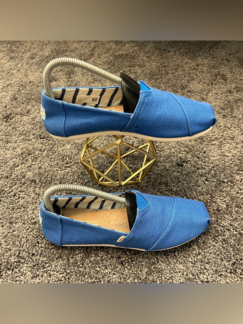 Toms Alpargata Slip On Women’s 8 Navy Blue Canvas Classic Loafer Casual Comfort